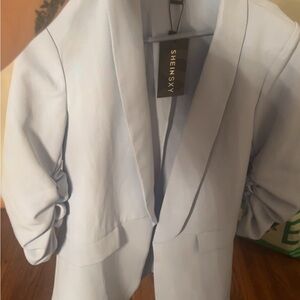 Shein Light Blue Blazer and pants with